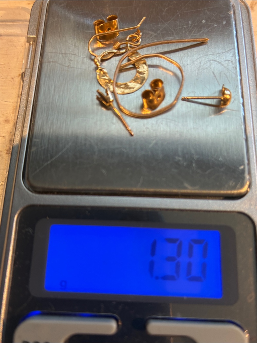 10K Gold. Tested or Marked. 1.3 Grams